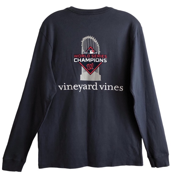 NEW Vineyard Vines Navy Washington Nationals 2019 World Series Shirt S - Picture 3 of 7